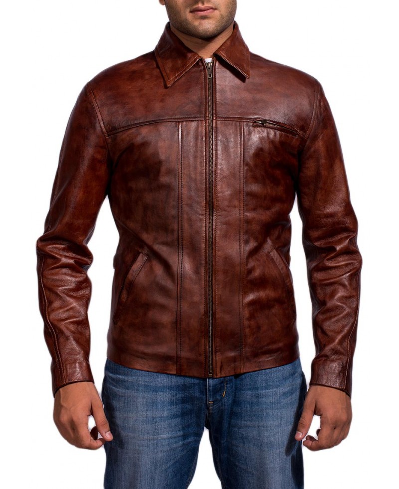 Abstract Maroon Leather Jacket Jackets Maker Inception Cobb Leonardo Dicaprio Jacket 1 Of 4