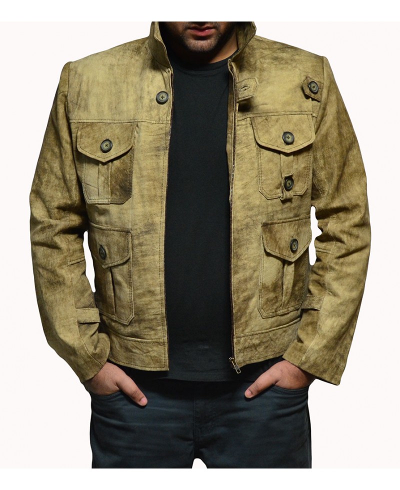 leather hunting jacket