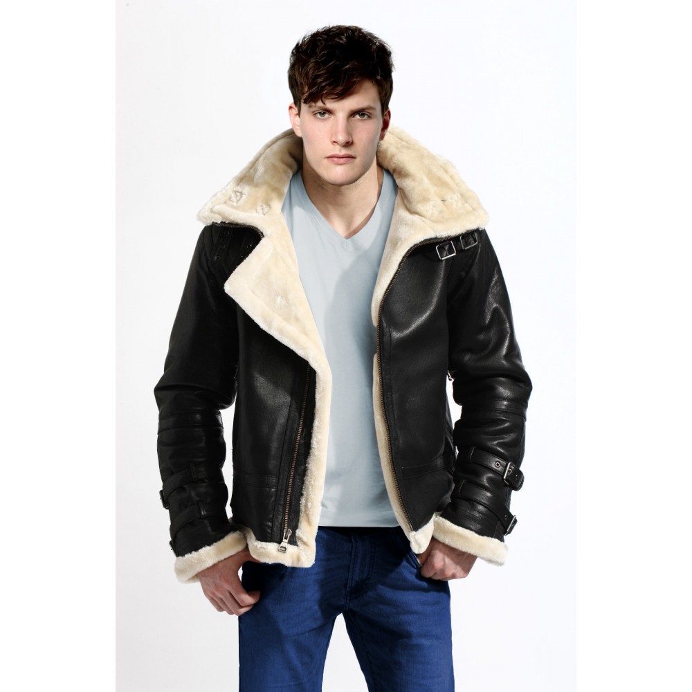 biker jacket with fur inside