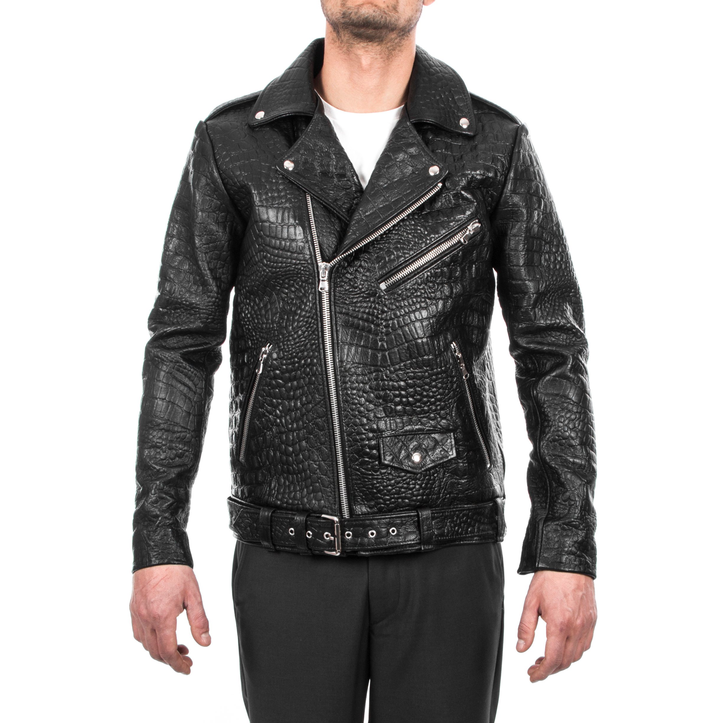 crocodile leather jacket