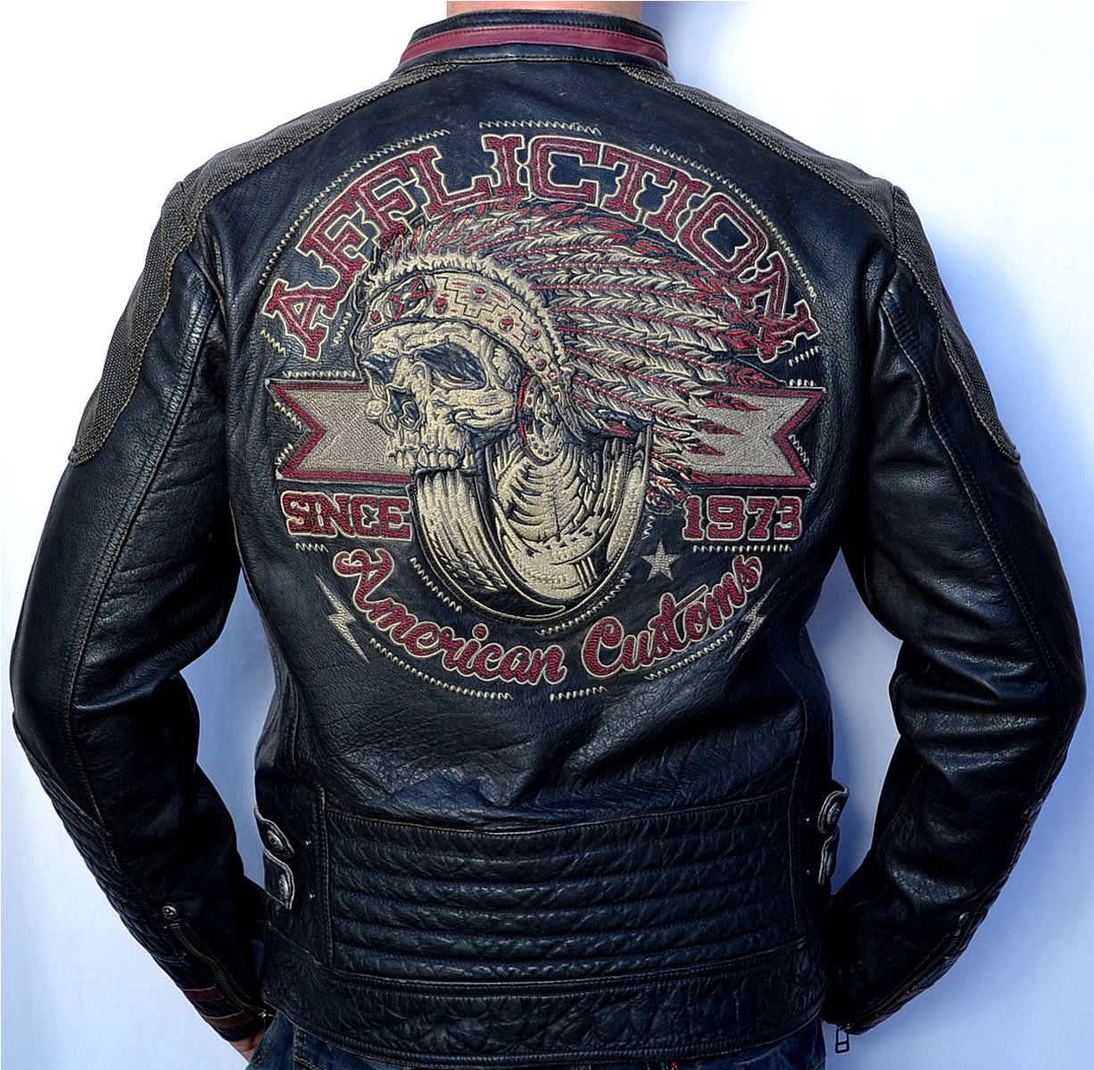 Leather Biker Jacket Black 