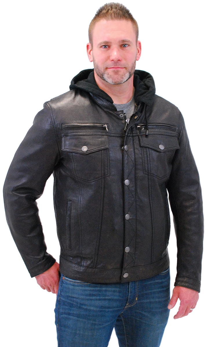 vintage black denim jacket mens