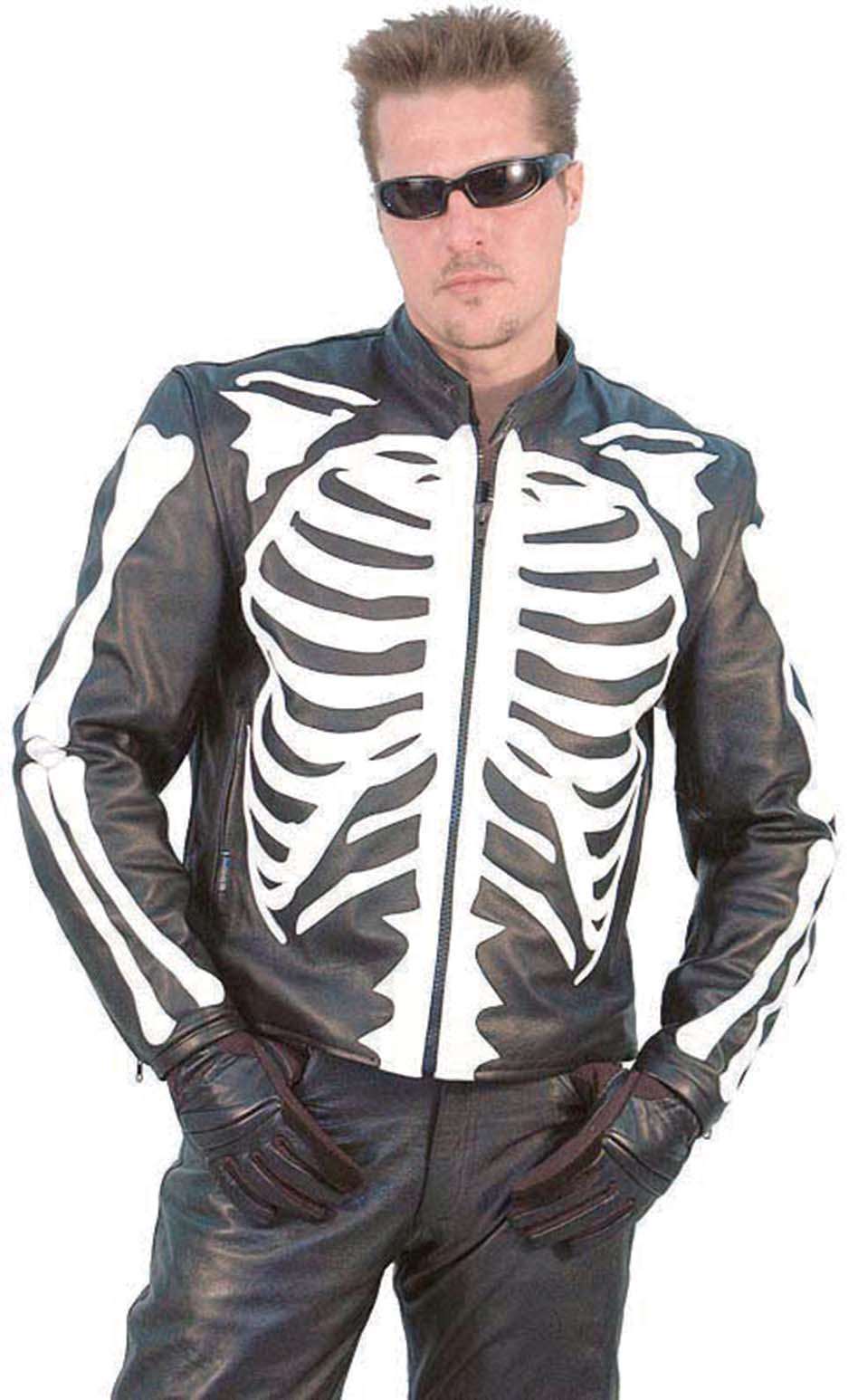 leather jacket skeleton