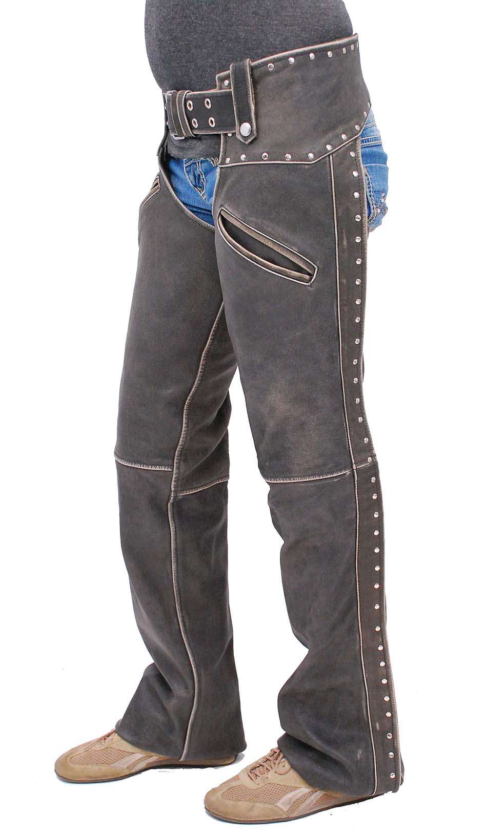 Women's Studded Trim Vintage Brown 