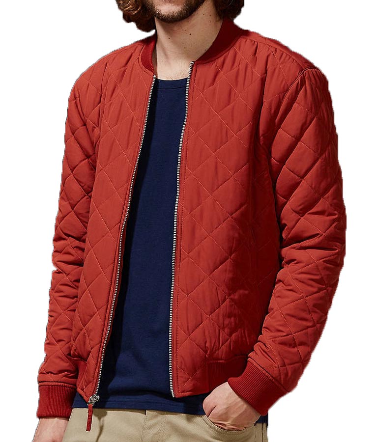 mens quilted bomber