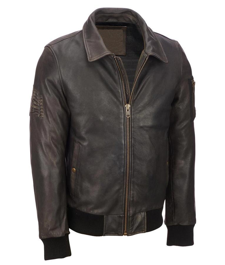 Mens Vintage Brown Distressed Leather 