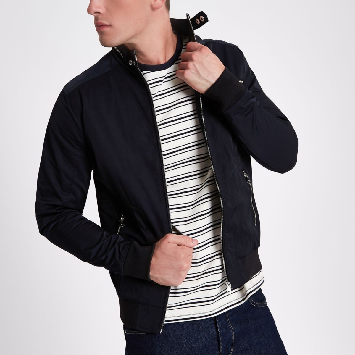 mens suede racer jacket