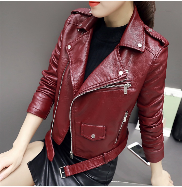 maroon motorcycle jacket