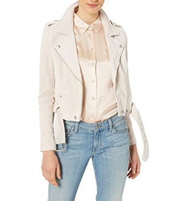 white suede jacket