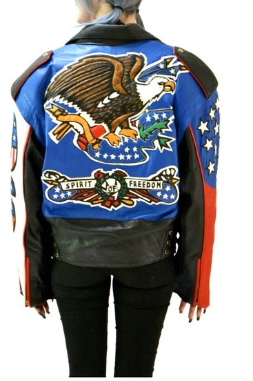american eagle black leather jacket