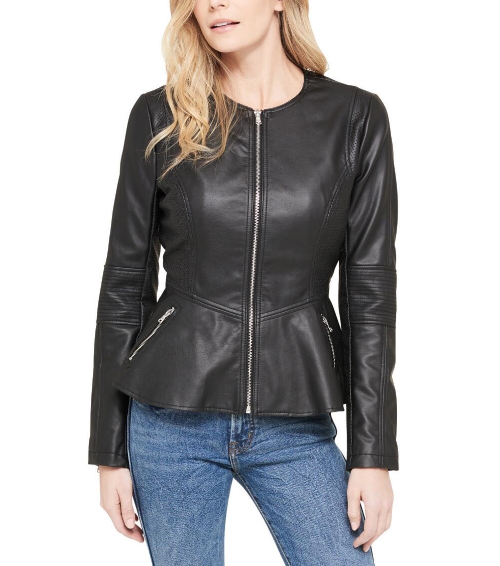peplum bomber jacket