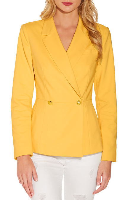 yellow peplum jacket