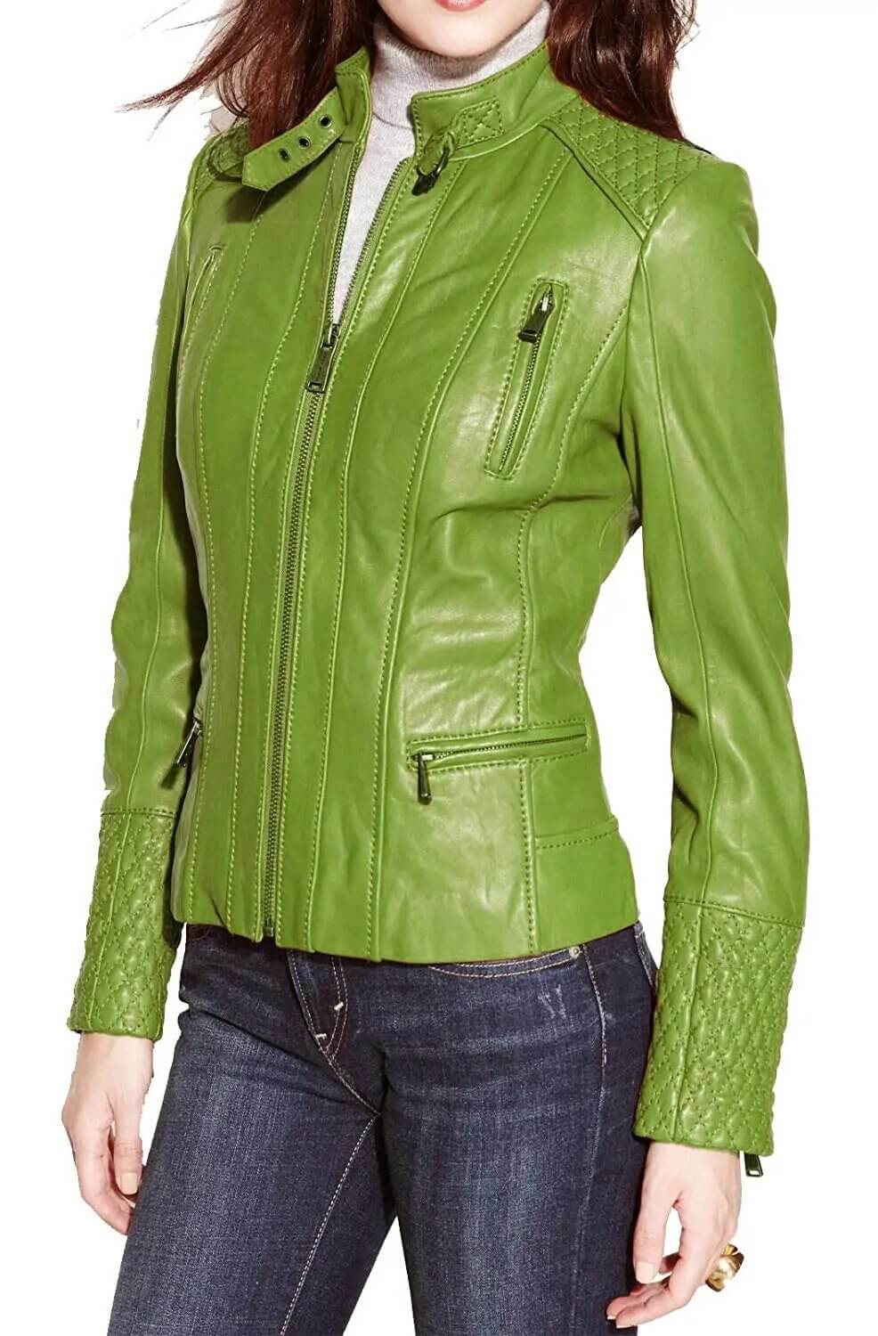 lime leather jacket