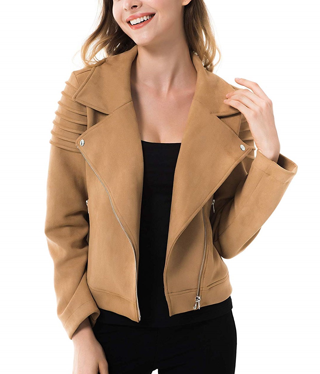 tan short jacket womens