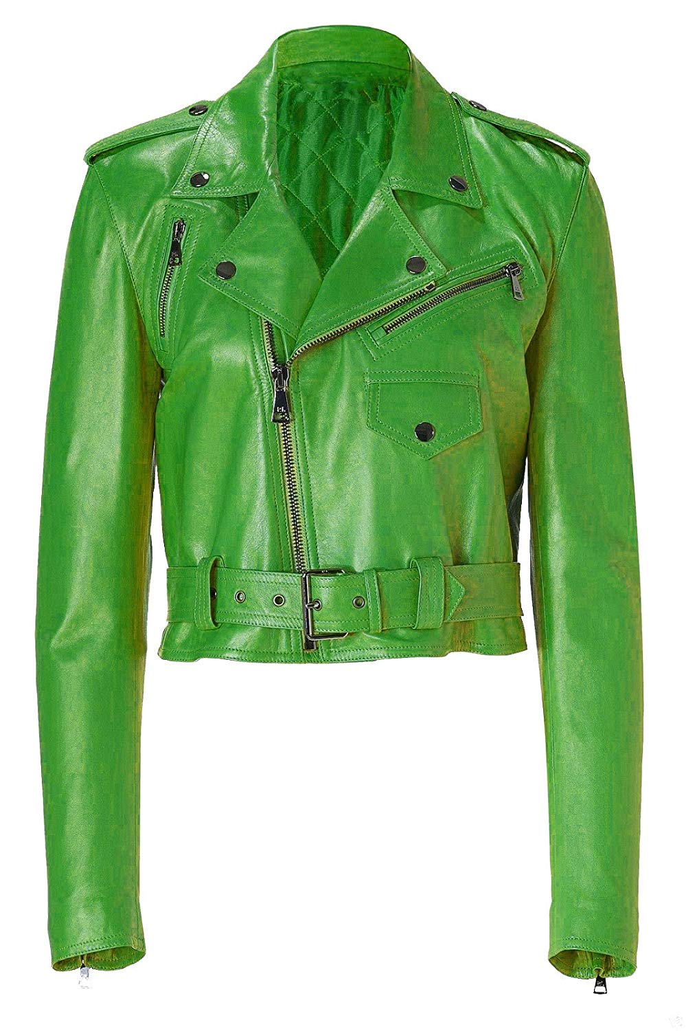 cropped jacket green