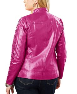 autonation pink leather jacket