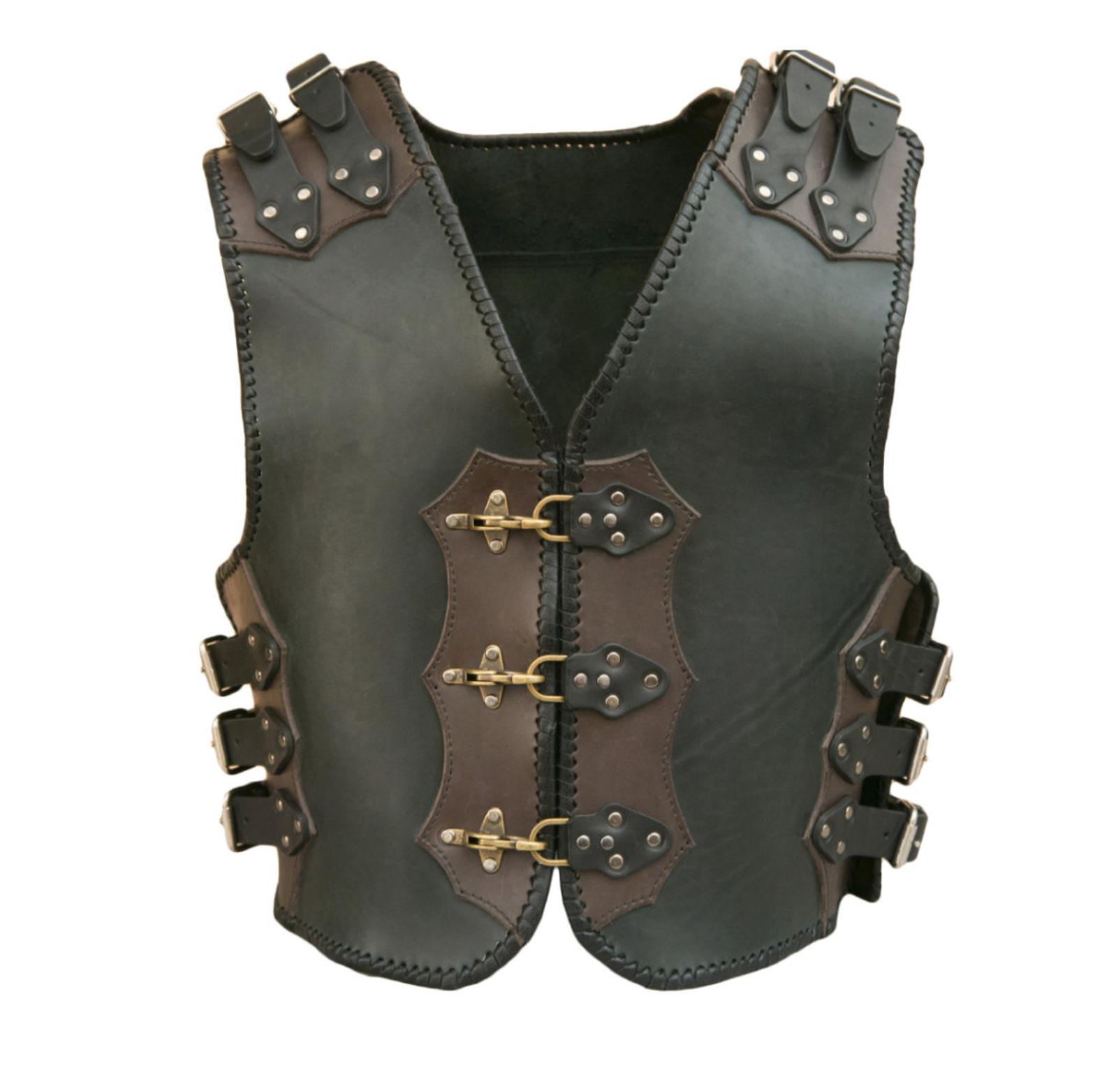 leather mc vest