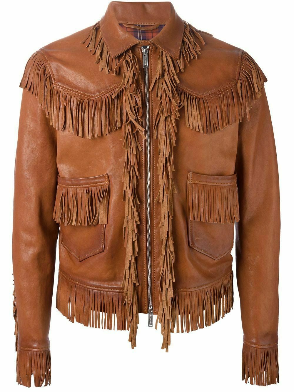 Fringed Leather Jacket - Jackets Maker