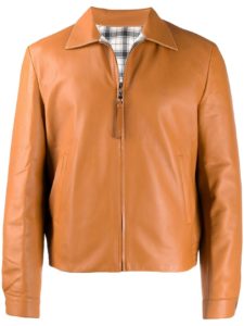 camel colored leather jacket