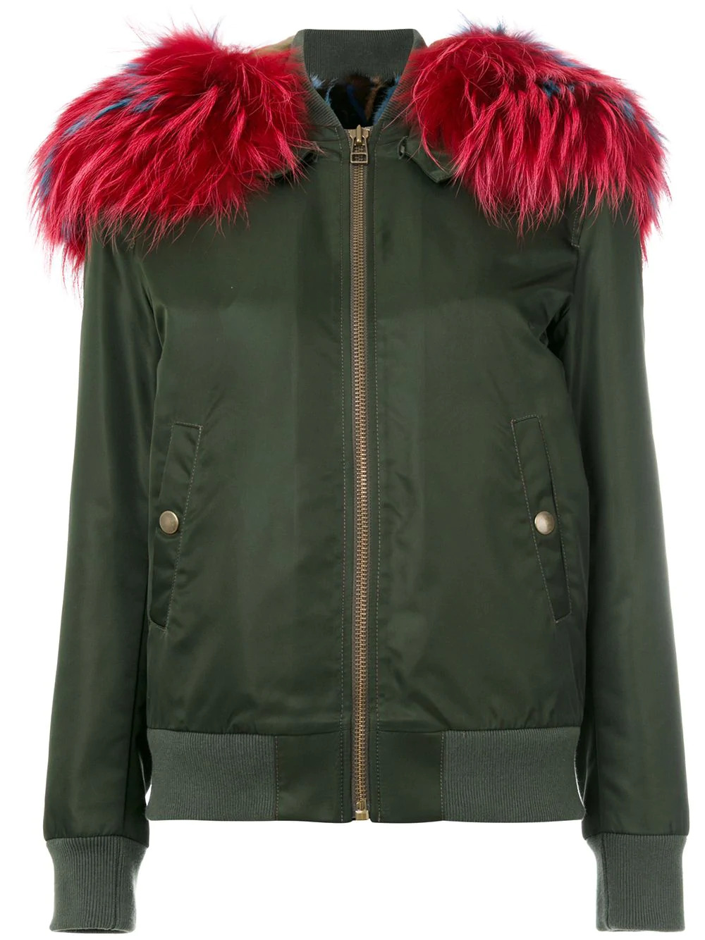 green fur bomber