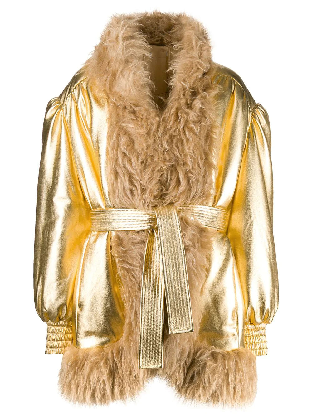 Gold fur jacket Clearance