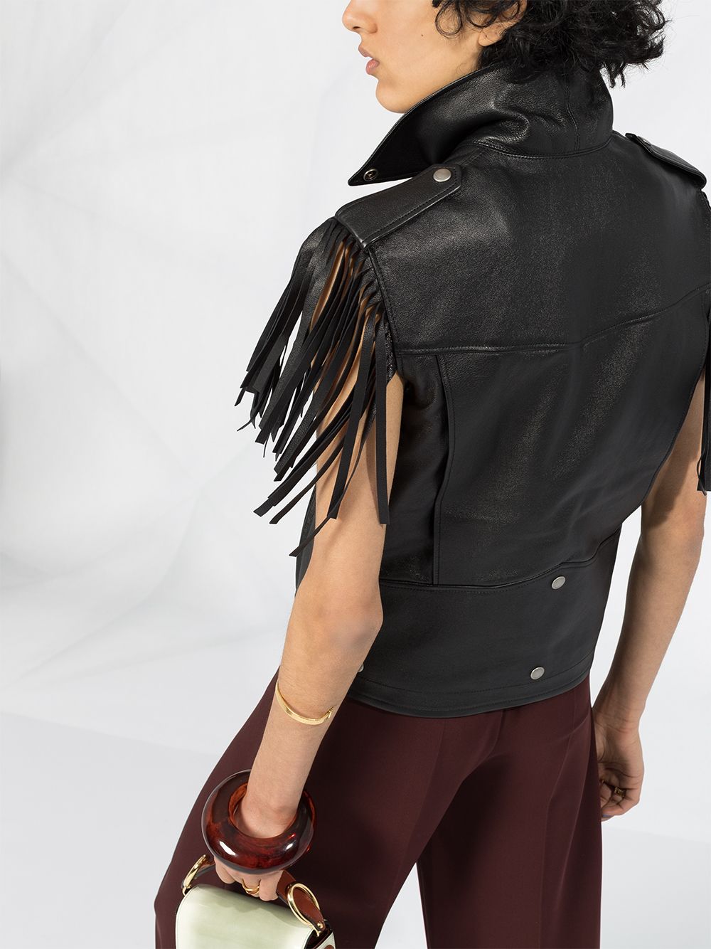 black gilet outfit