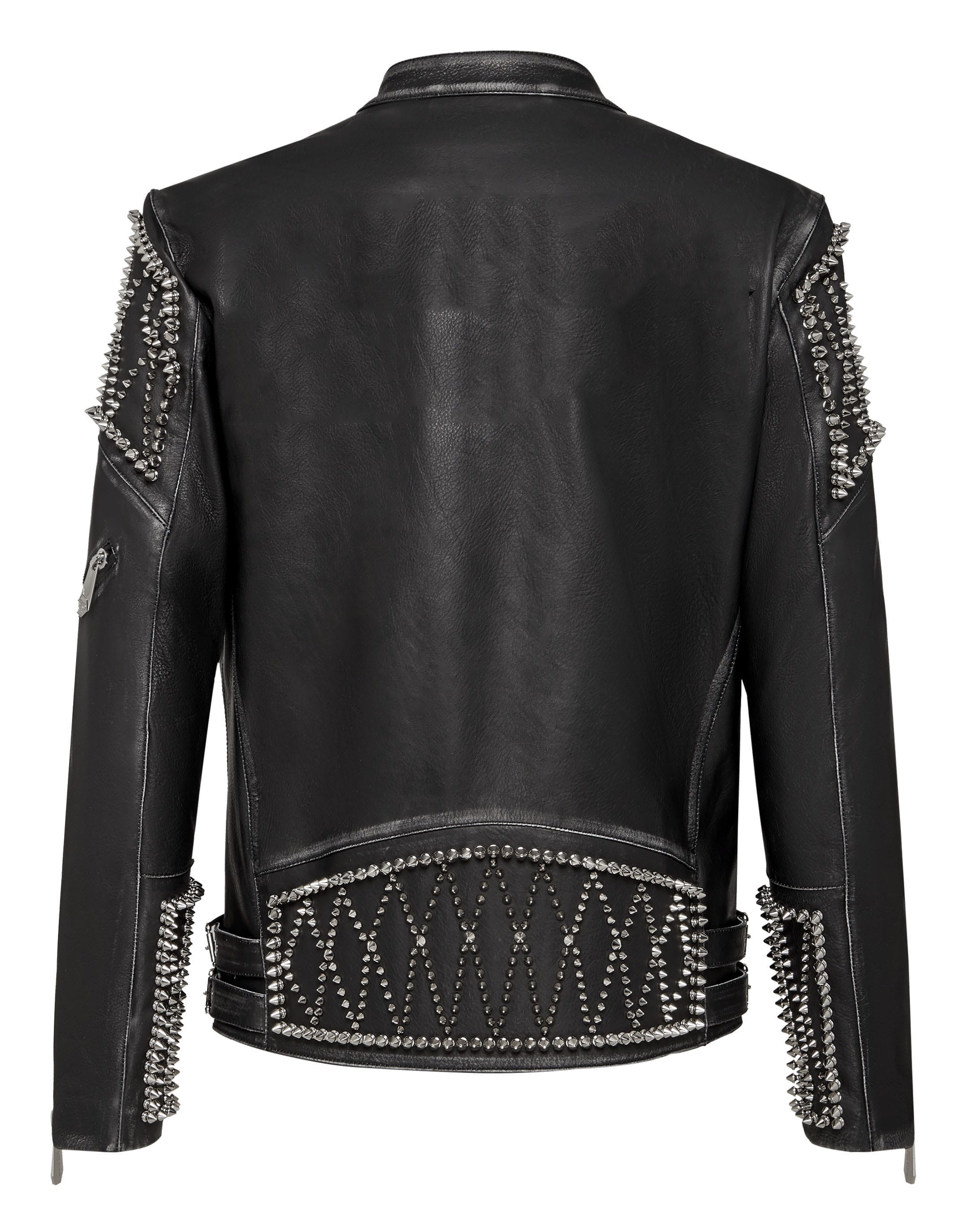 black studded biker jacket