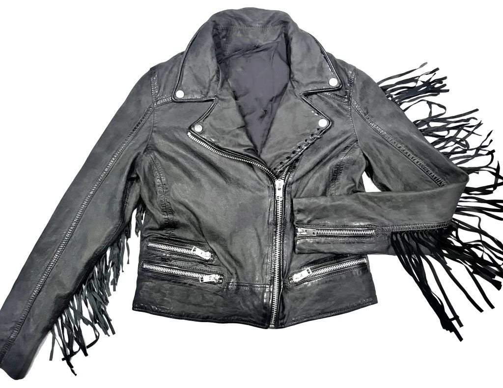biker jacket fringe