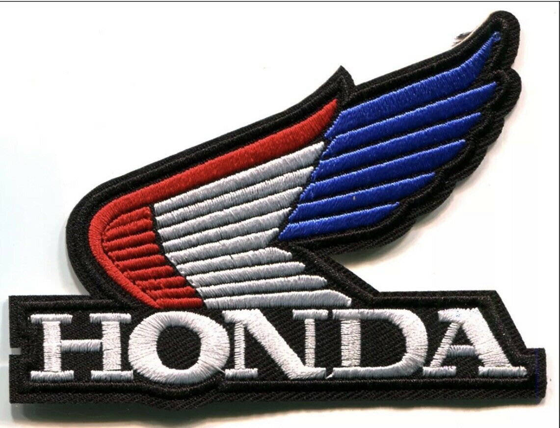 HONDA HM Wing Logo Badge Motorcycle Biker Patch Iron on Suit Jacket Vest Cap Hat