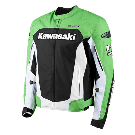 Kawasaki Green And White Motorcycle Jacket -