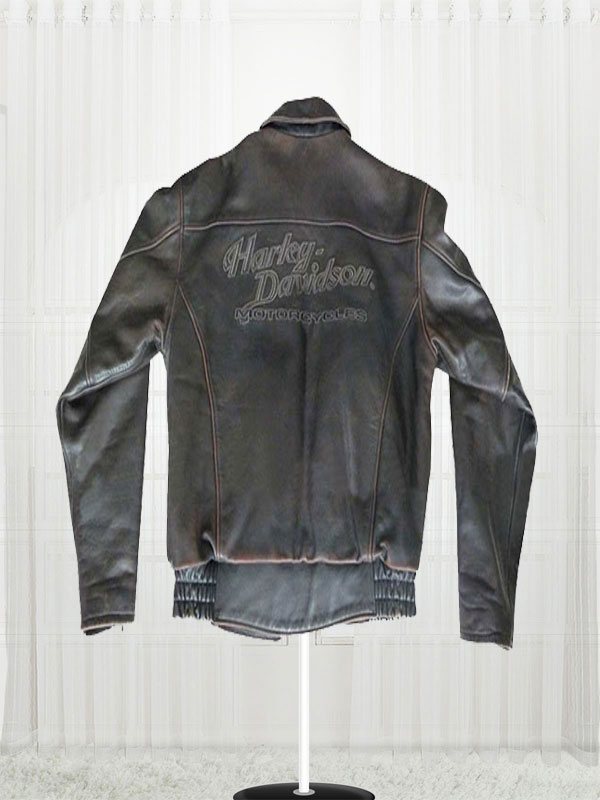 harley davidson distressed leather jacket