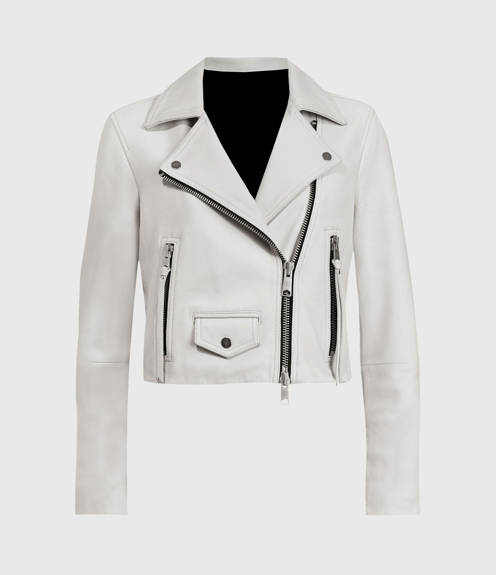 off white white leather jacket