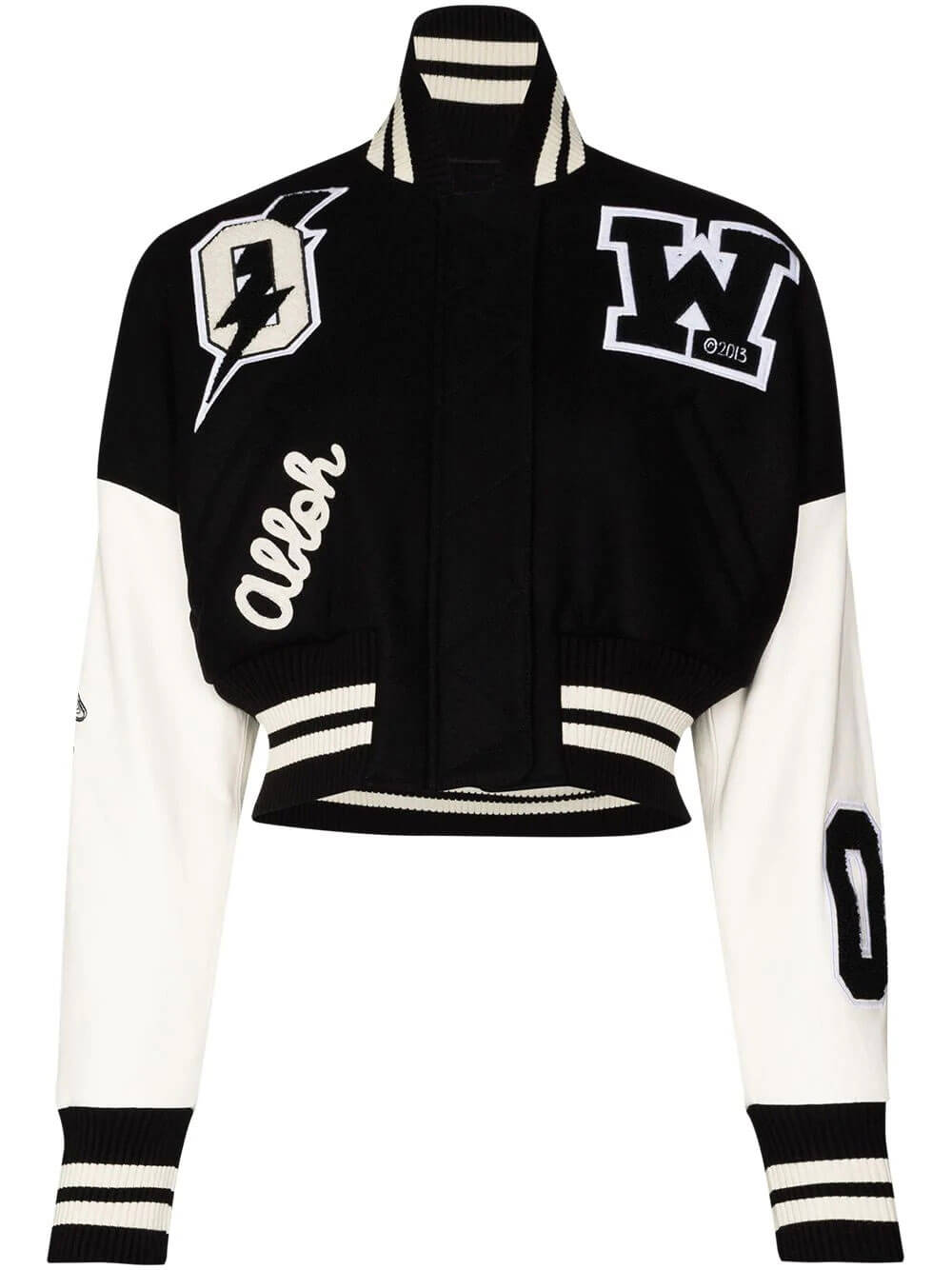 black and white jersey jacket