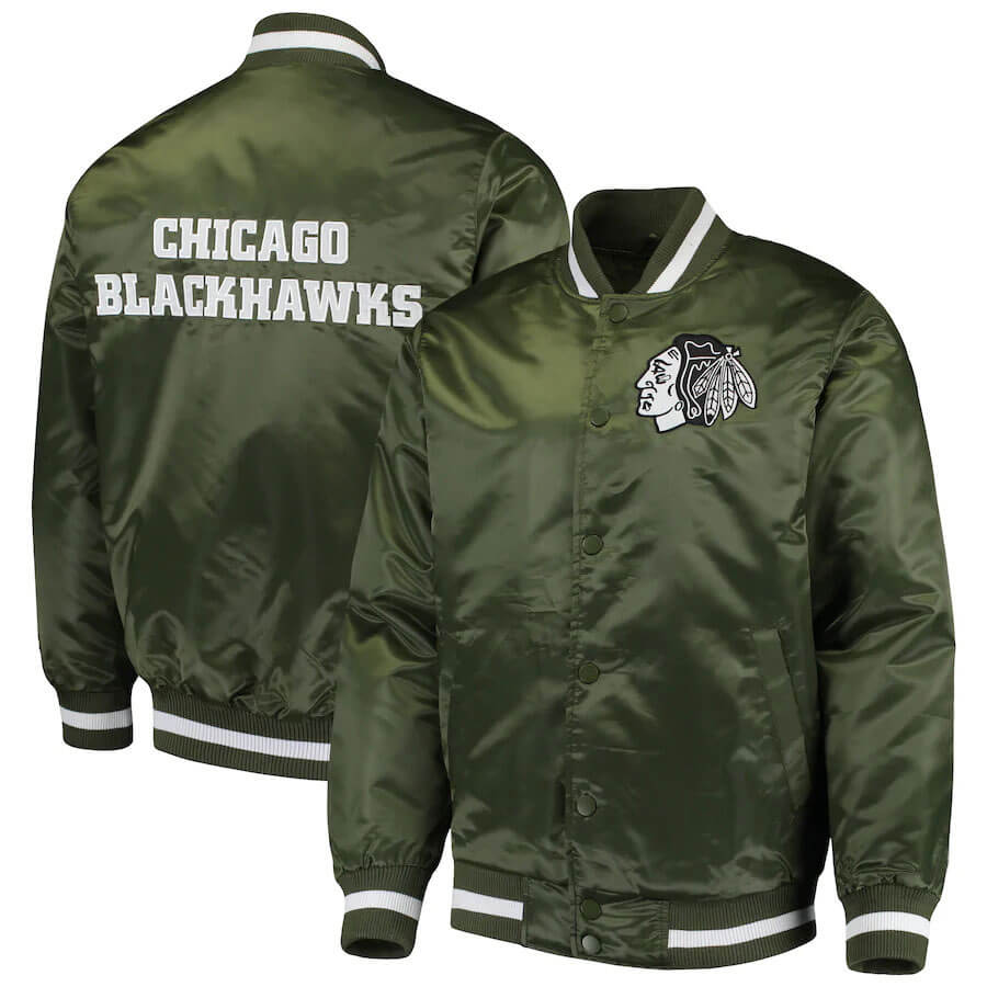 blackhawks leather jacket