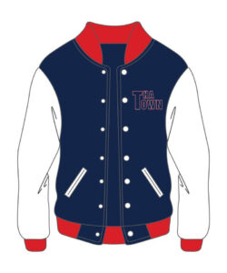 Custom Design Blue And White Varsity 