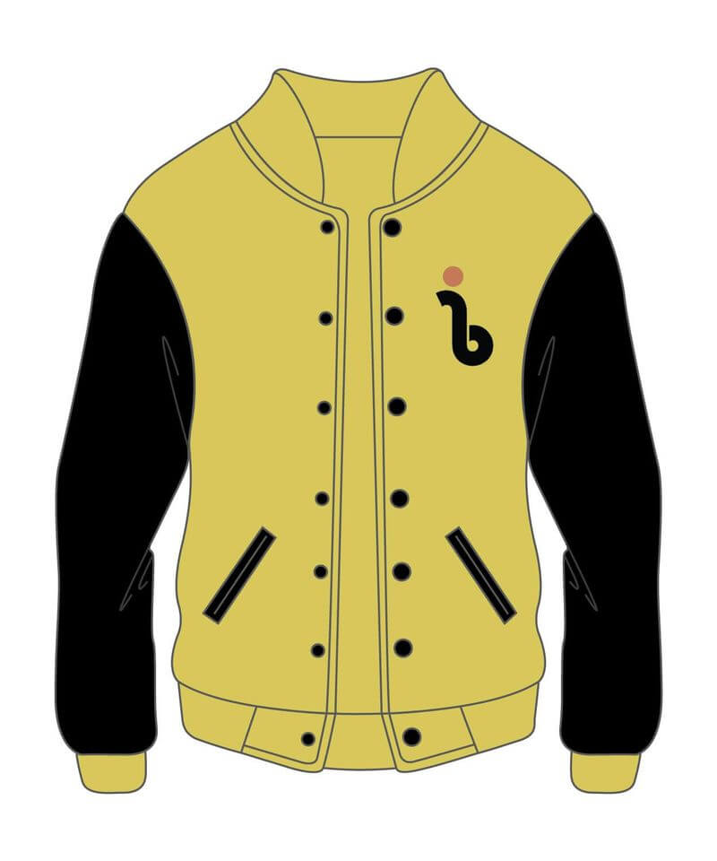 black yellow varsity jacket