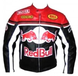 red bull leather motorcycle jacket