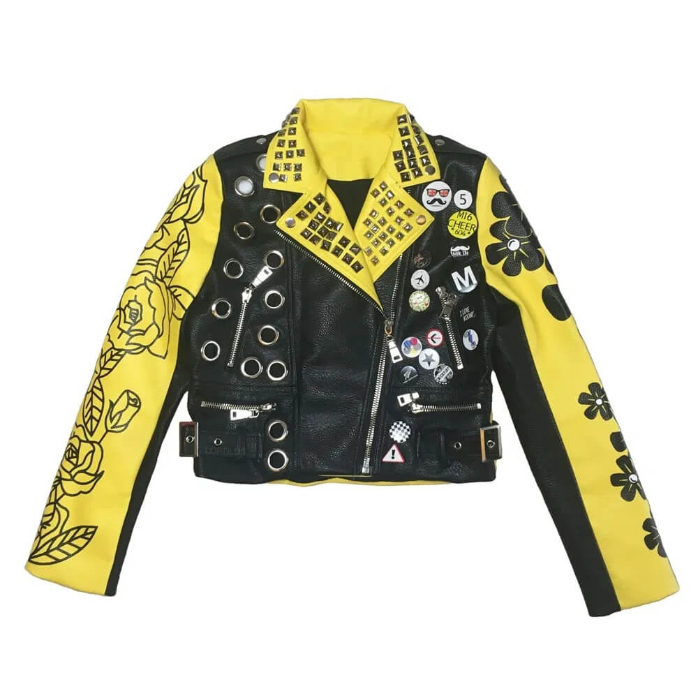leather jacket with rivets