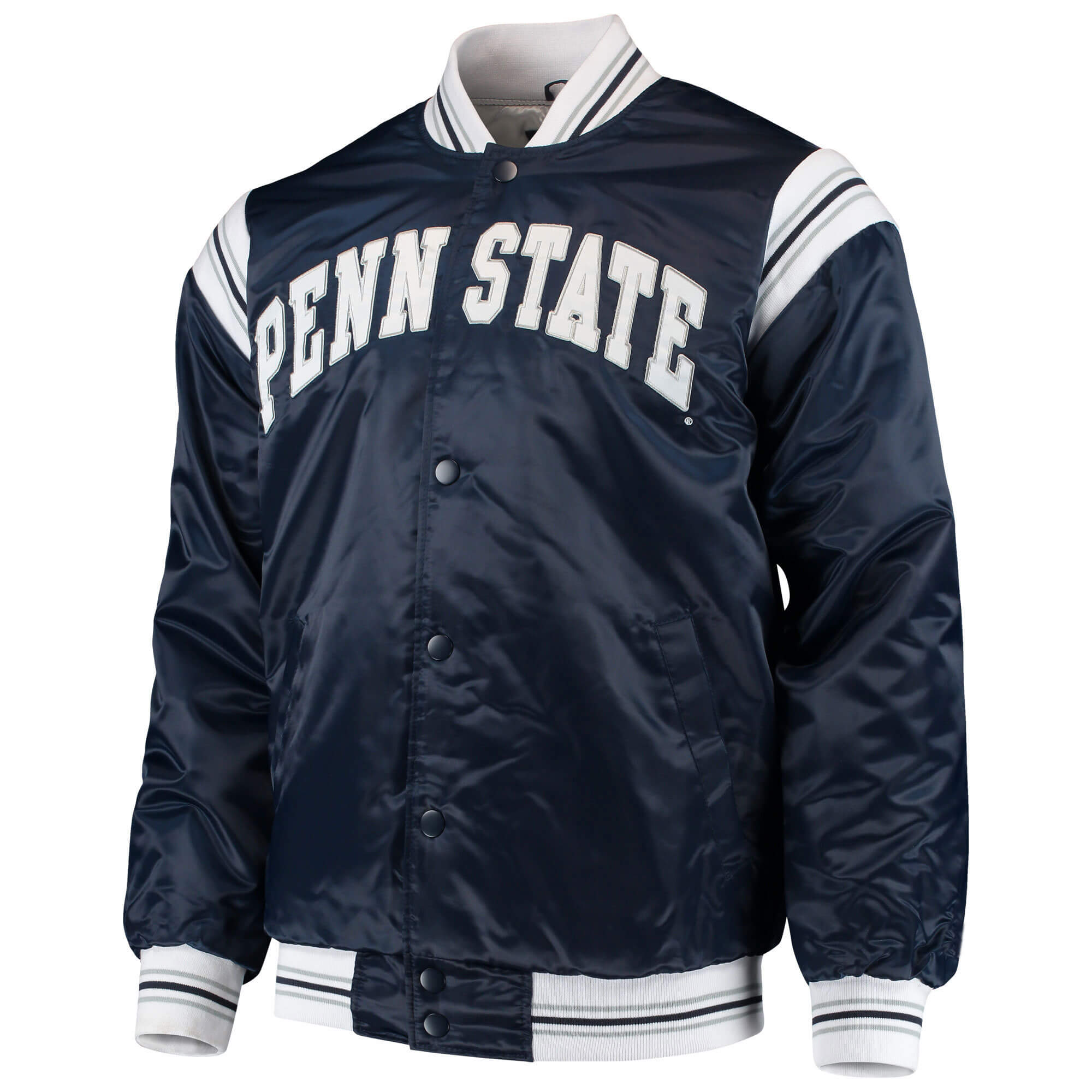 navy satin jacket