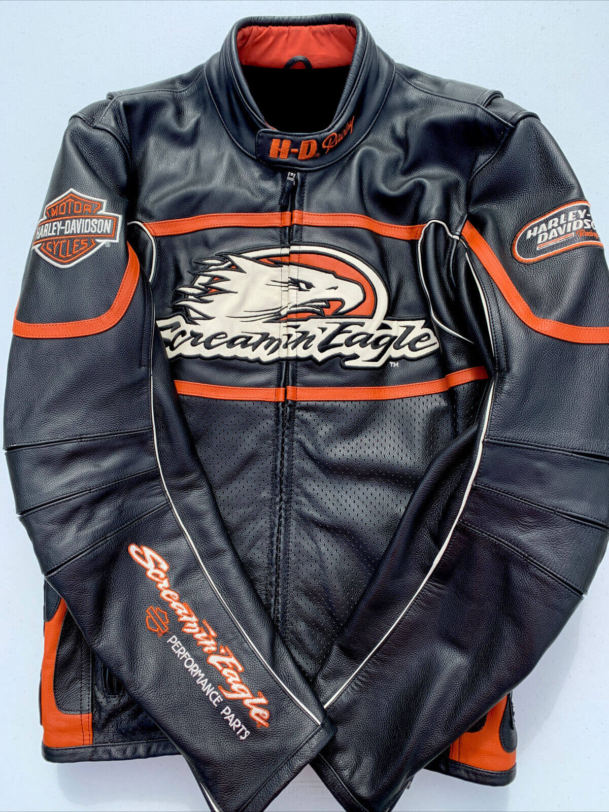 Harley Davidson Raceway Screamin Eagle Leather Jacket - Maker