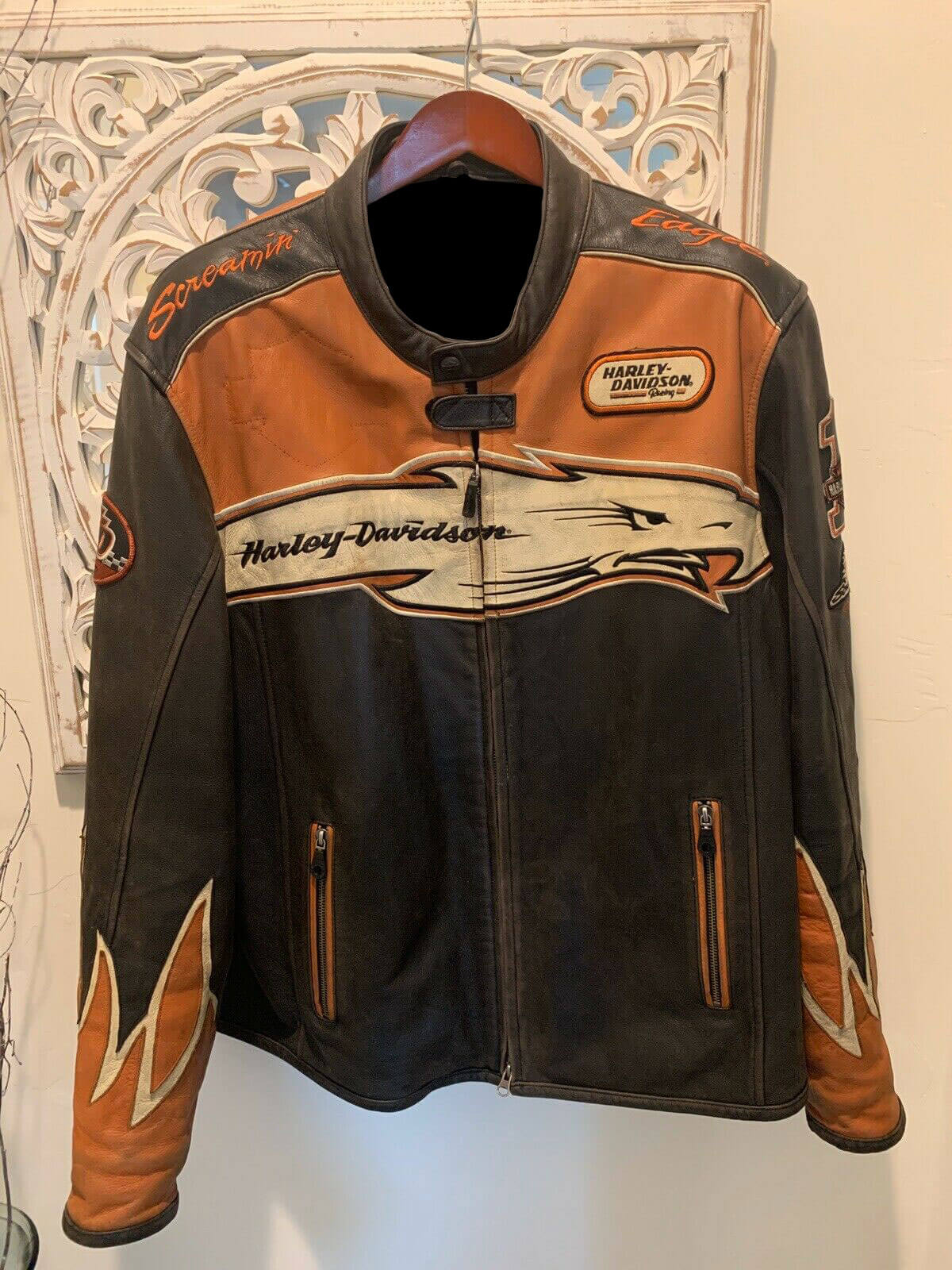 harley davidson screamin eagle leather jacket