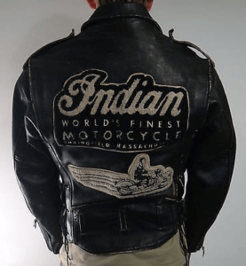 Black Vintage Indian Motorcycle Leather 
