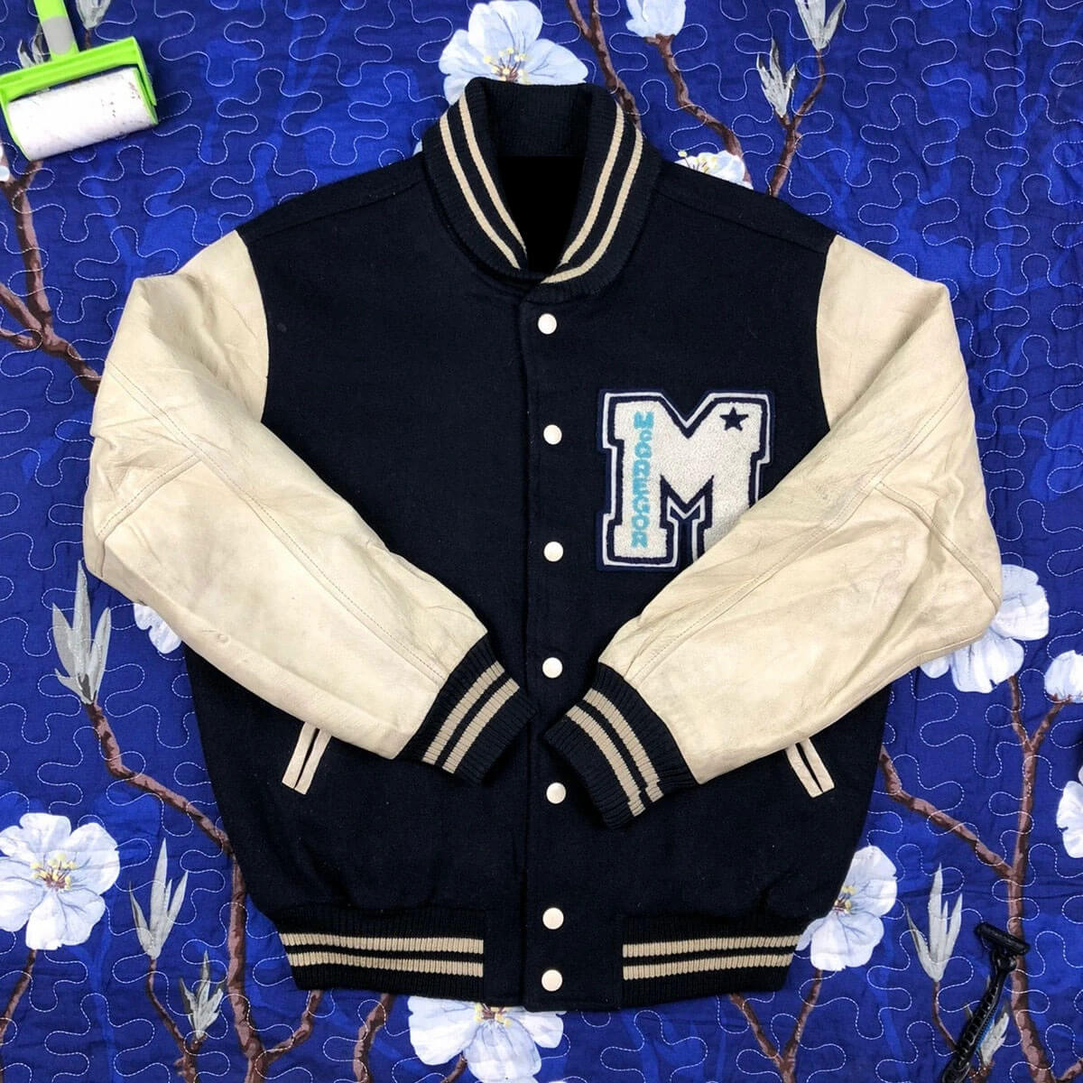 vintage varsity jacket black