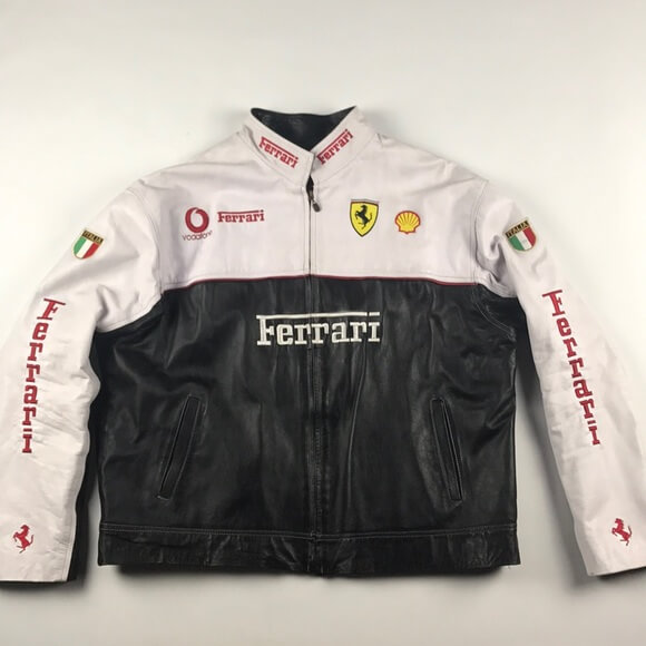 leather jacket ferrari