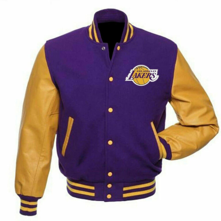 nike lakers varsity jacket