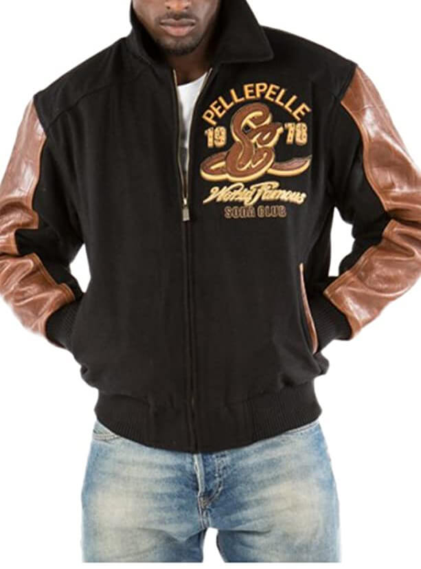 Soda Club Wool Blouson Pelle Pelle 