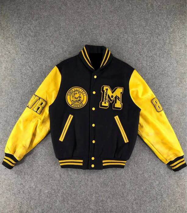 black yellow varsity jacket