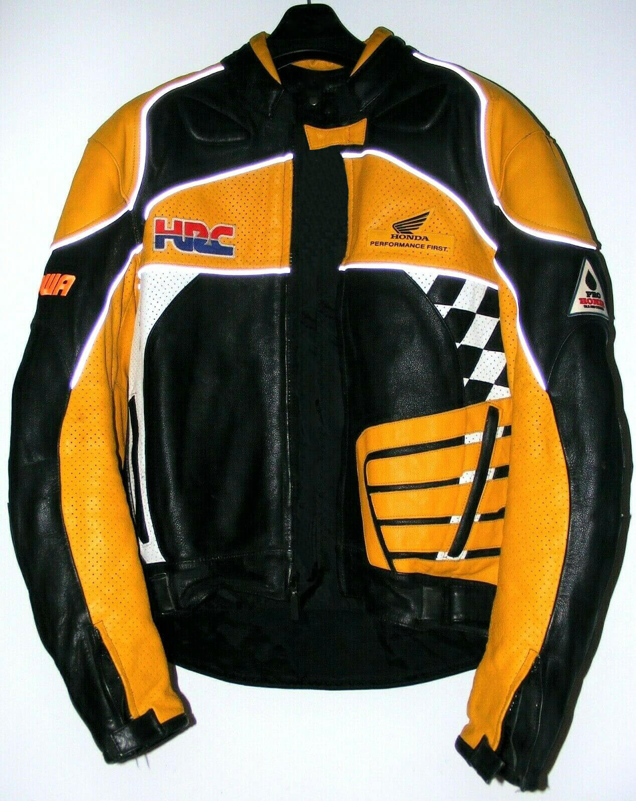Black Yellow Honda Motorcycle Racing 