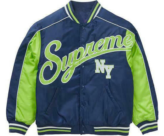 Supreme contrast script varsity jacket Clearance