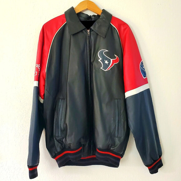 NFL Houston Texans Bomber Leather 